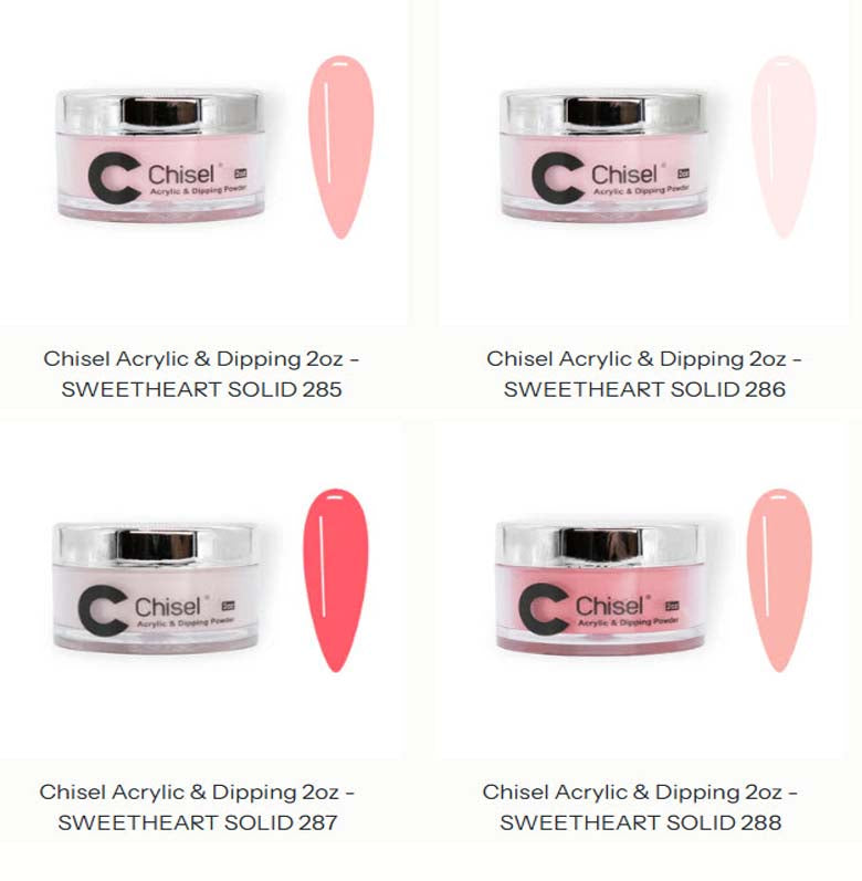 Chisel Acrylic & Dipping 2oz -SWEETHEART SOLID 285 to 288