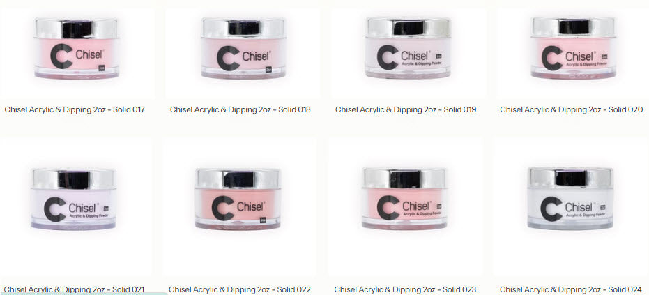 Chisel Acrylic & Dipping 2oz - Solid 017 to 024