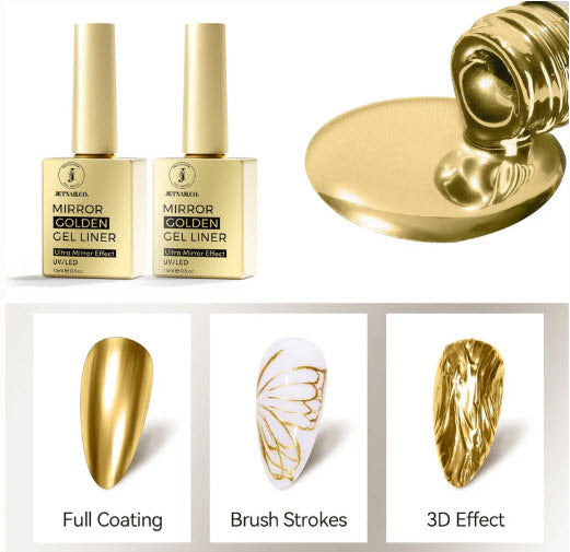 Mirror Gold Gel Nail Polish Liner