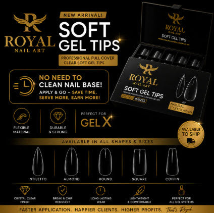 Royal Natural Almond Extra Small Soft Gel Tip