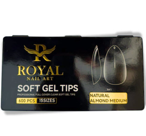 Royal Natural Almond Medium Soft Gel Tip