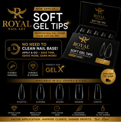 Royal Natural Almond Small Soft Gel Tip