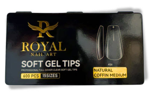 Royal Natural Coffin Medium Soft Gel Tip