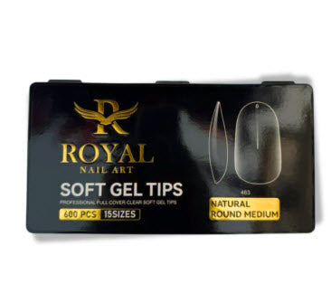 Royal Natural Round Medium Soft Gel Tip