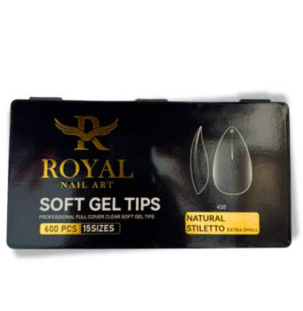 Royal Natural Stiletto Extra Small Soft Gel Tip