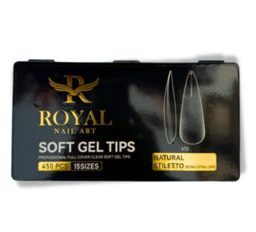Royal Natural Stiletto XX Long Soft Gel Tip