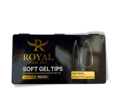 Royal Natural Stiletto Medium Soft Gel Tip